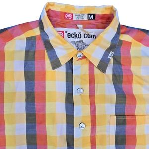 Vintage Ecko Unltd Complex Plaid Shirt Mens Medium Oversized Y2K Streetwear